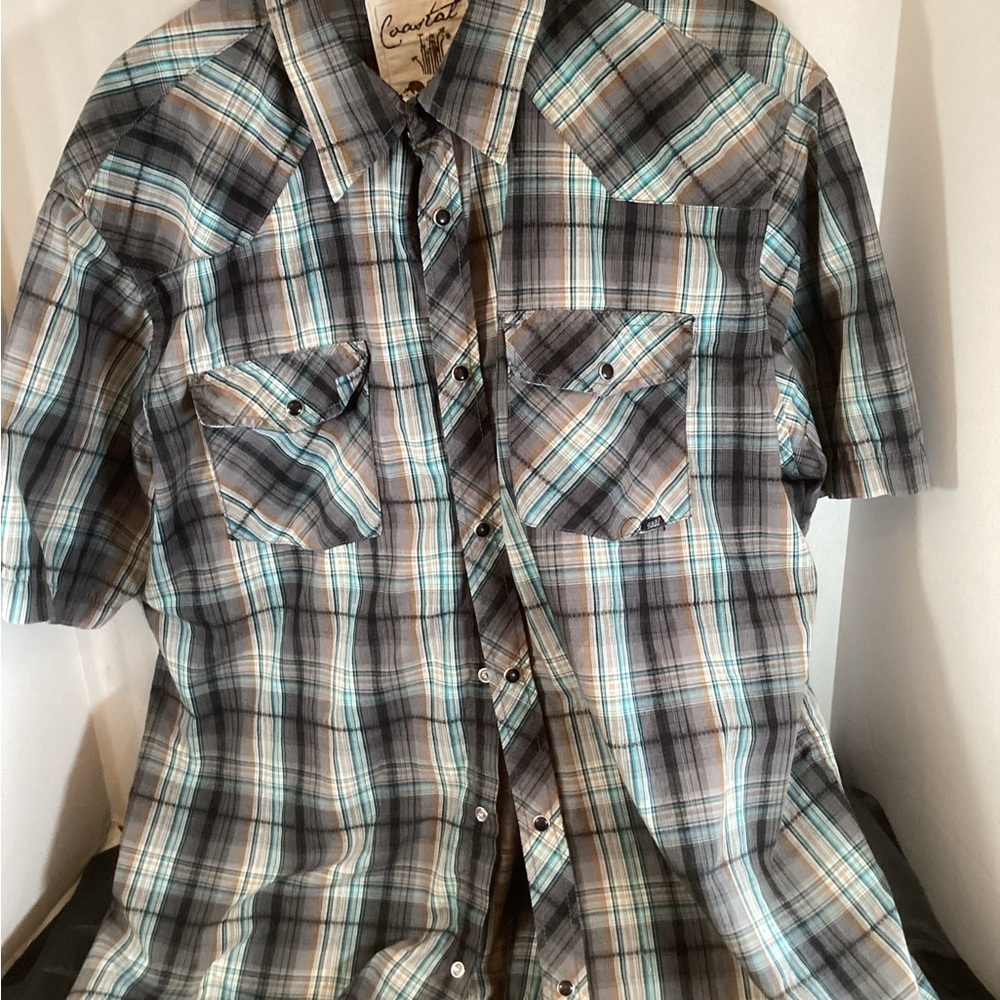 Coastal Mens Button Down Plaid Shirt Size XXL